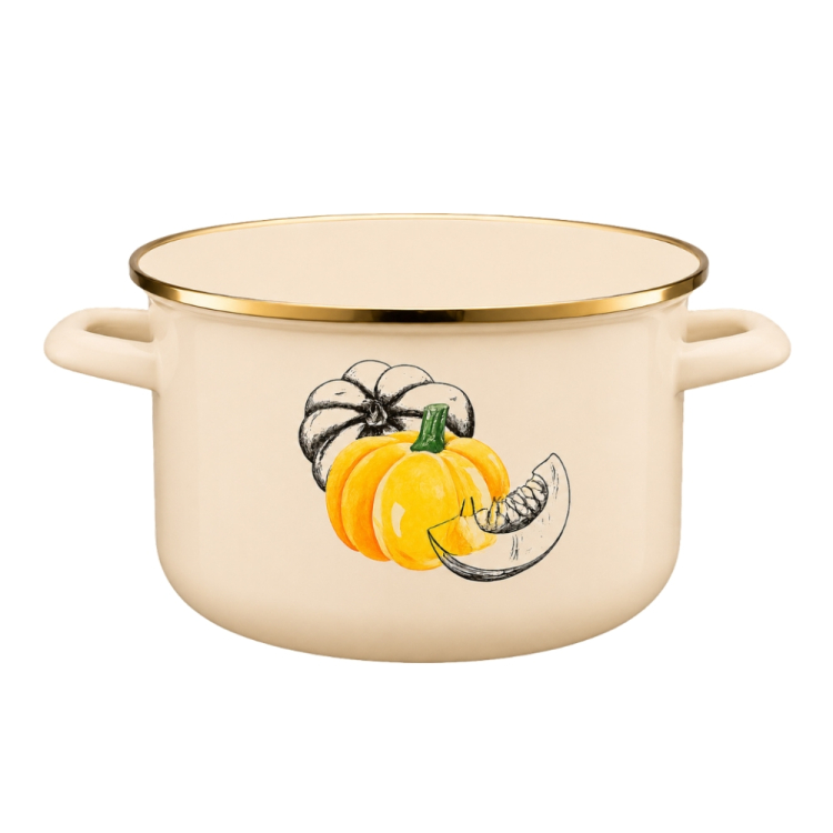 Garnek emaliowany BASSO 18cm/2L wzór 1